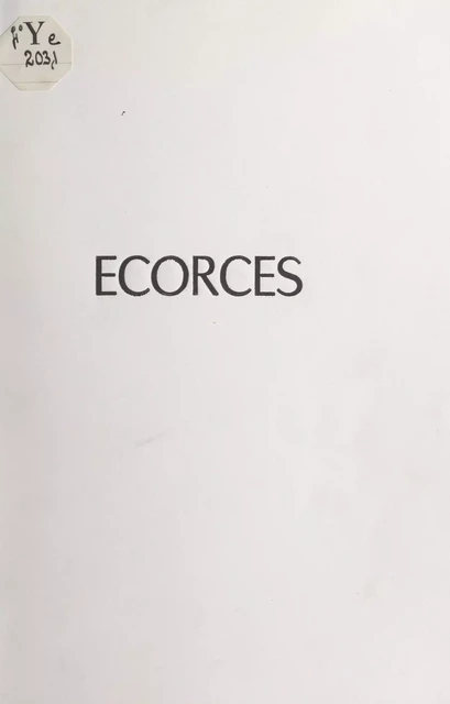 Écorces - Bruno Durocher - Caractères (réédition numérique FeniXX)