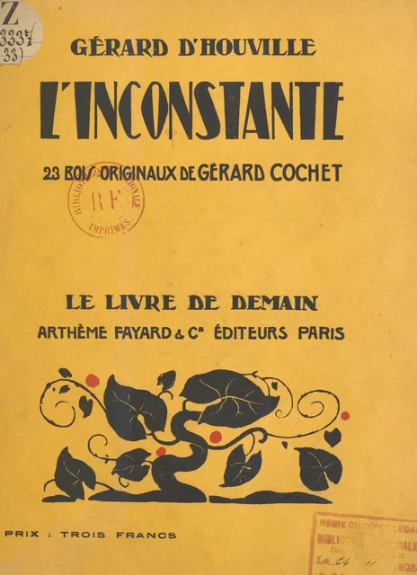 L'inconstante - Gérard d'Houville - (Fayard) réédition numérique FeniXX