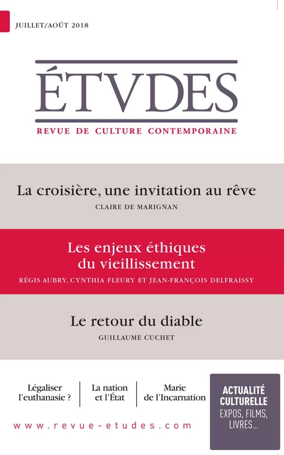 Etudes : Les enjeux éthiques du vieillissement - Collectif Collectif - Revue Études