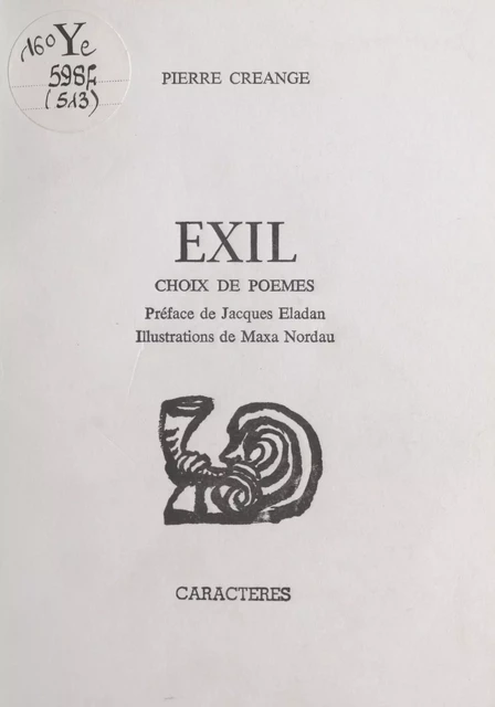 Exil - Pierre Créange - Caractères (réédition numérique FeniXX)