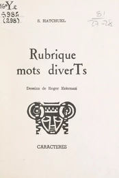 Rubriques mots diverTs