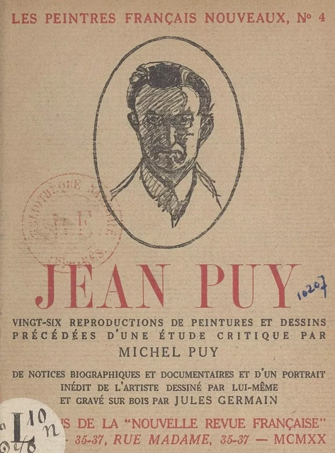 Jean Puy et son œuvre - Michel Puy - (Gallimard) réédition numérique FeniXX