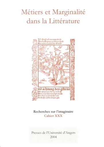 Métiers et marginalité dans la littérature -  - Presses universitaires de Rennes