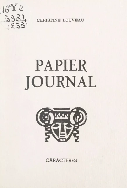 Papier journal - Christine Louveau - Caractères (réédition numérique FeniXX)