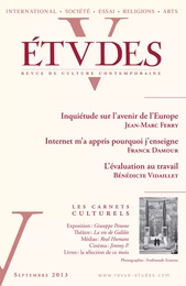 Etudes Septembre 2013