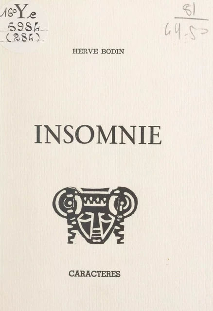 Insomnie - Hervé Bodin - Caractères (réédition numérique FeniXX)