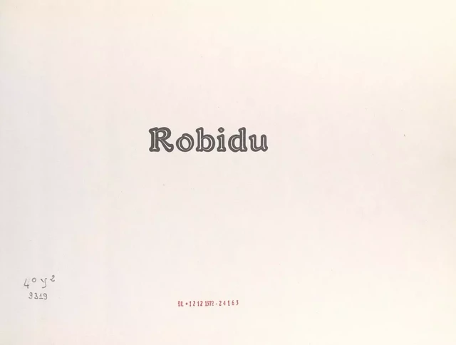 Robidu - Ionic Parlier - (Hachette) réédition numérique FeniXX