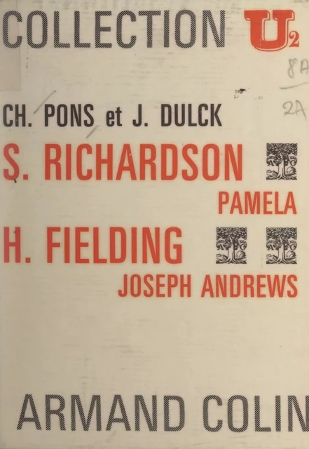 Samuel Richardson, "Pamela" - Jean Dulck, Christian Pons - Armand Colin (réédition numérique FeniXX)