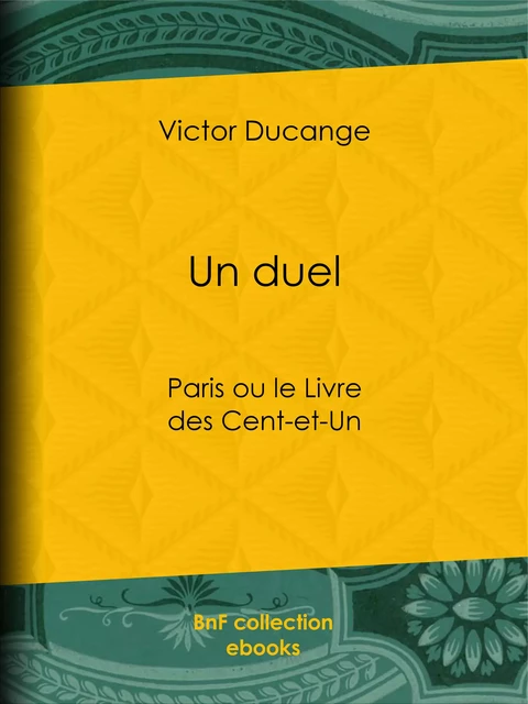 Un duel - Victor Ducange - BnF collection ebooks