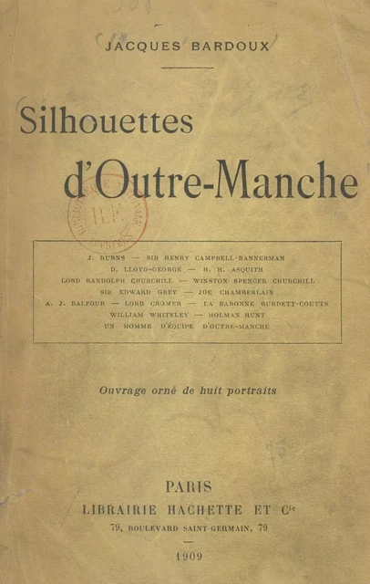 Silhouettes d'Outre-Manche - Jacques Bardoux - Hachette (réédition numérique FeniXX)