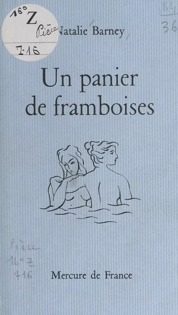 Un panier de framboises - Natalie Barney - (Mercure de France) réédition numérique FeniXX