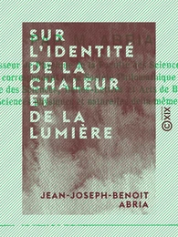 Sur l'identité de la chaleur et de la lumière