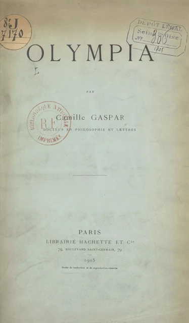 Olympia - Camille Gaspar - (Hachette) réédition numérique FeniXX