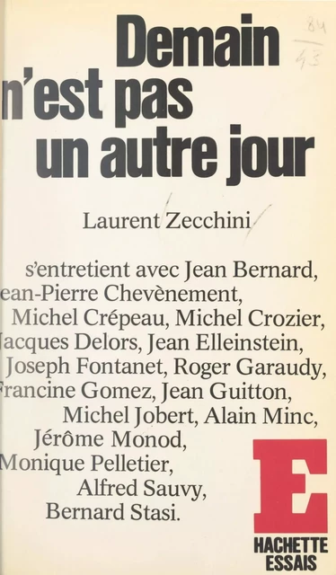 Demain n'est pas un autre jour - Laurent Zecchini - (Hachette) réédition numérique FeniXX