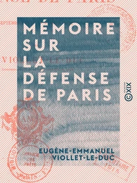 Mémoire sur la défense de Paris