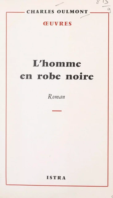 L'homme en robe noire - Charles Oulmont - Istra (réédition numérique FeniXX)