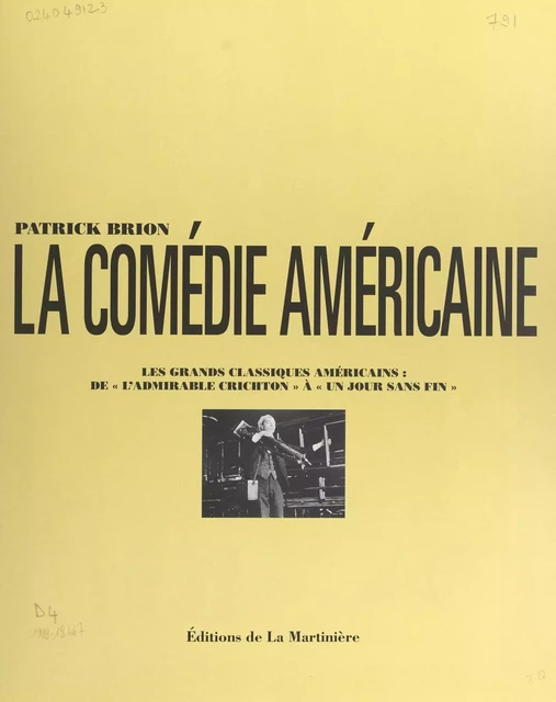 La comédie américaine - Patrick Brion - (Éditions de la Martinière jeunesse) réédition numérique FeniXX