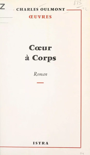 Cœur à corps - Charles Oulmont - Istra (réédition numérique FeniXX)