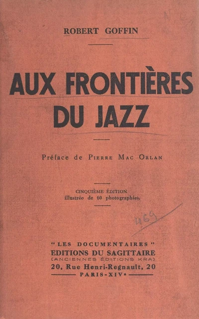 Aux frontières du jazz - Robert Goffin - Grasset (réédition numérique FeniXX) 