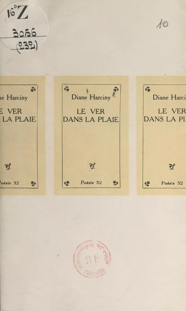 Le ver dans la plaie - Diane Harciny - (Seghers) réédition numérique FeniXX