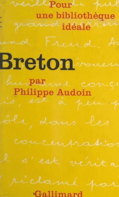 Breton - Philippe Audoin - (Gallimard) réédition numérique FeniXX