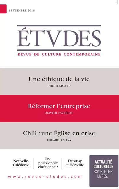 Etudes : une éthique de la vie - Collectif Collectif - Revue Études