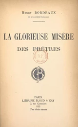 La glorieuse misère des prêtres