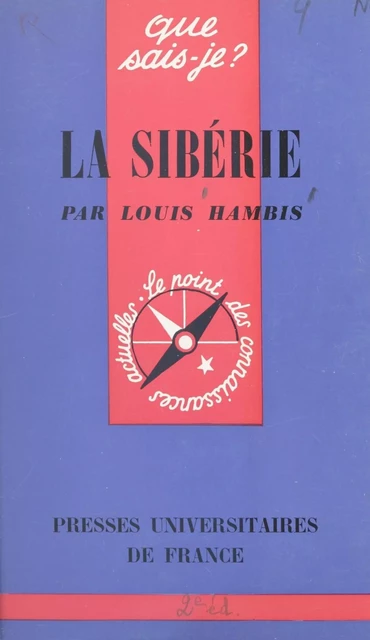 La Sibérie - Louis Hambis - Presses universitaires de France (réédition numérique FeniXX)