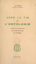 Vers la fin de l'ontologie