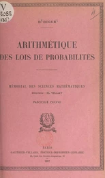 Arithmétique des lois de probabilités