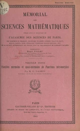 Familles normales et quasi-normales de fonctions méromorphes