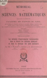 Les méthodes d'approximation variationnelles dans la théorie des collisions atomiques et dans la physique des piles nucléaires