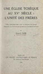 Une église tchèque au XVe siècle : l'Unité des Frères