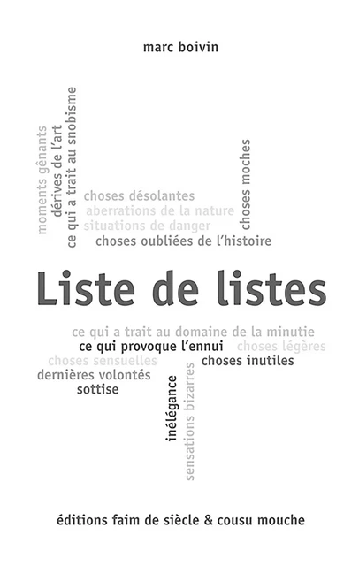 Liste de listes - Marc Boivin - Faim de siècle