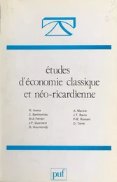 Études d'économie classique et néo-ricardienne