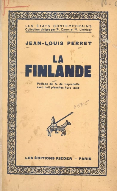 La Finlande - Jean-Louis Perret - (Presses universitaires de France) réédition numérique FeniXX