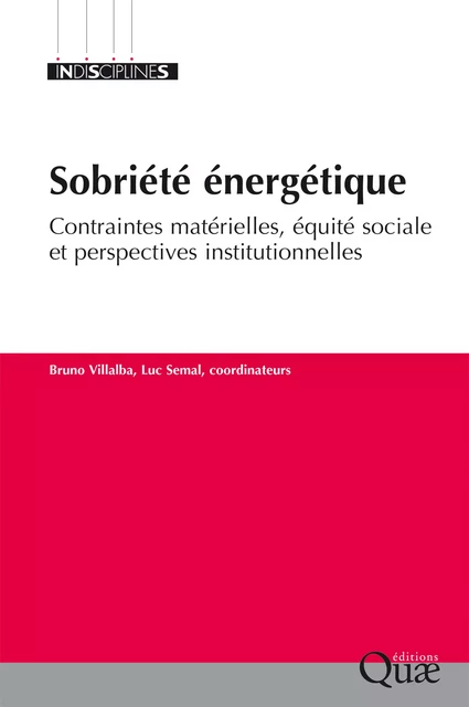 Sobriété énergétique - Bruno Villalba, Luc Semal - Quae