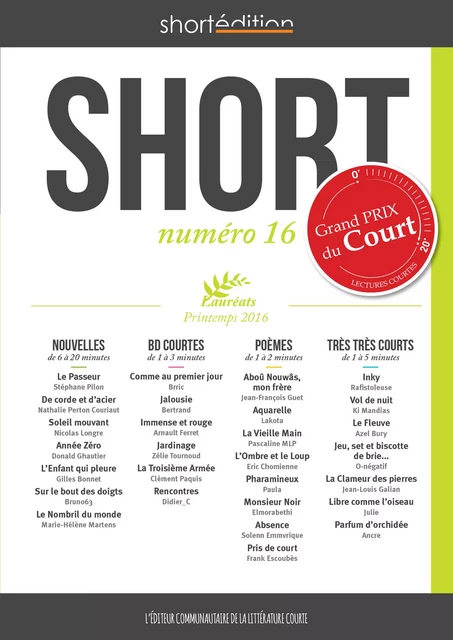 SHORT 16 -  Collectif - shortEdition