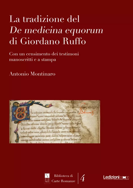 La Tradizione del De Medicina Equorum di Giordano Ruffo - Antonio Montinaro - Ledizioni