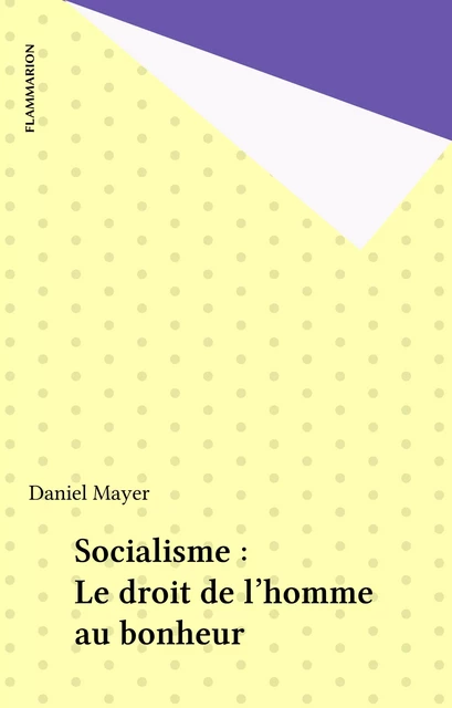 Socialisme : Le droit de l'homme au bonheur - Daniel Mayer - Flammarion (réédition numérique FeniXX)