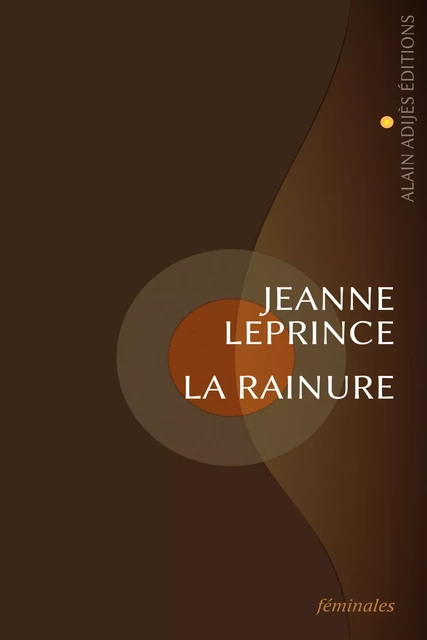 La rainure - Jeanne Leprince - ALAIN ADIJÈS ÉDITIONS