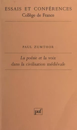 La poésie et la voix dans la civilisation médiévale