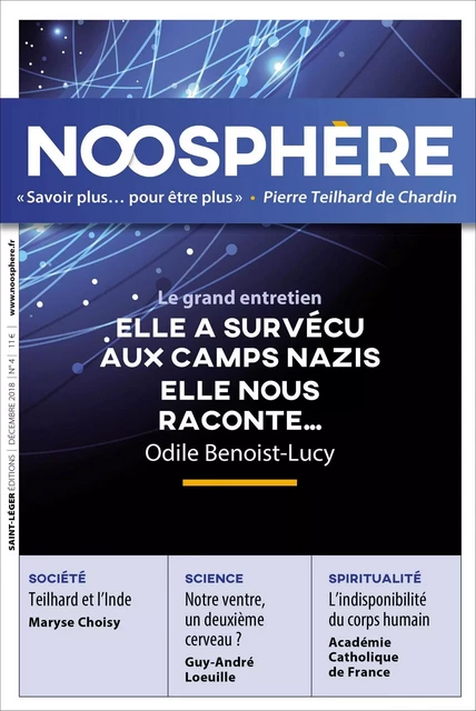 Revue Noosphère - Numéro 4 -  Association des Amis de Pierre Teilhard de Chardin - Saint-Léger Editions