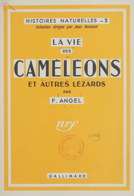 La vie des caméléons et autres lézards - Fernand Angel - Gallimard (réédition numérique FeniXX)