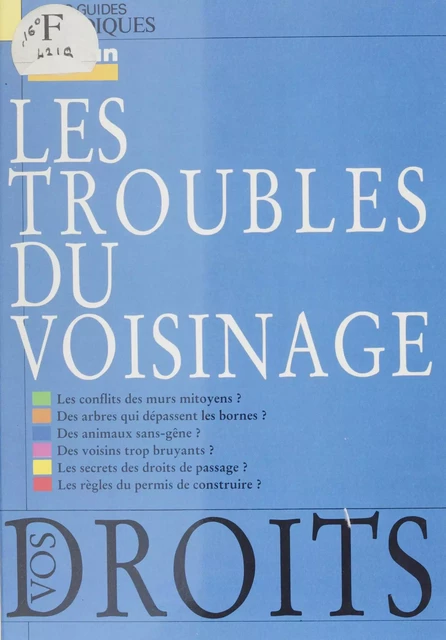 Les Troubles du voisinage - Michel Ravelet - Nathan (réédition numérique FeniXX)