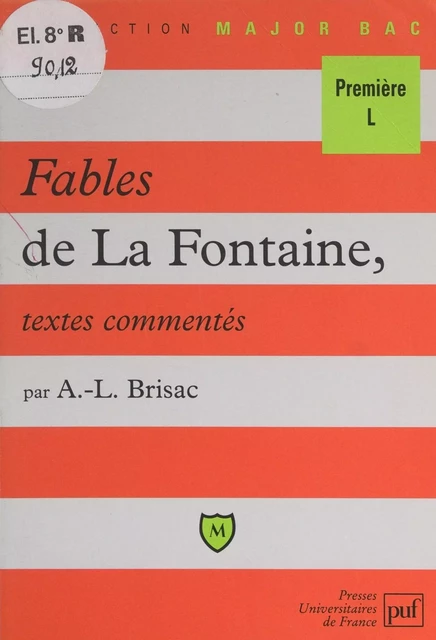 Fables de La Fontaine - Anne-Laure Brisac - (Presses universitaires de France) réédition numérique FeniXX