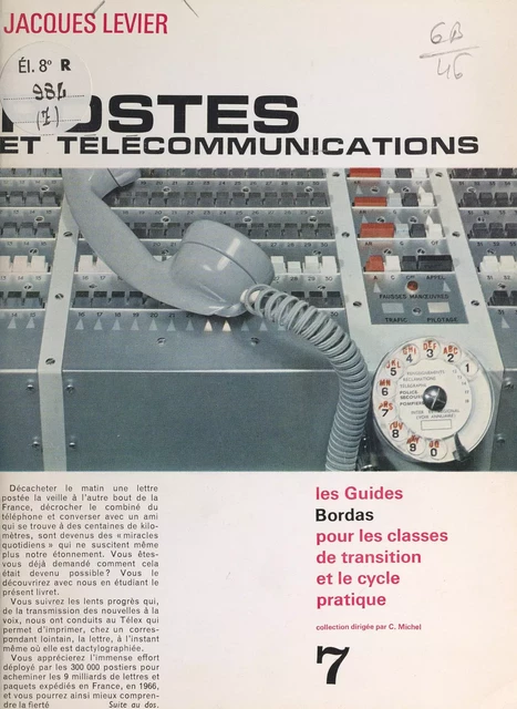 Postes et télécommunications - Jacques Levier - (Bordas) réédition numérique FeniXX