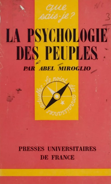 La psychologie des peuples - Abel Miroglio - Presses universitaires de France (réédition numérique FeniXX)