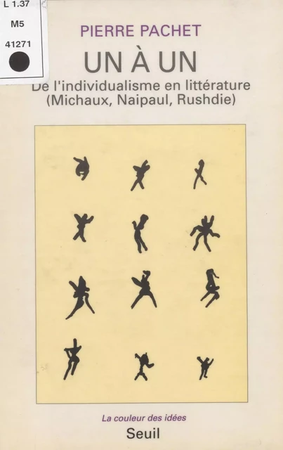 Un à un - Pierre Pachet - Seuil (réédition numérique FeniXX)