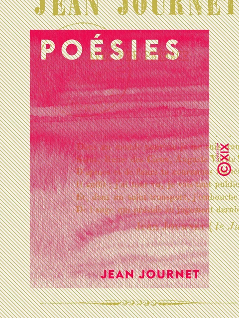 Poésies - Jean Journet - Collection XIX